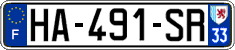 French license plate, SIV (ordinary)