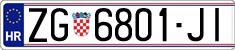 License plate of Croatia, Regular plates