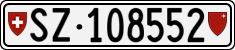 License plate of Switzerland, Cars