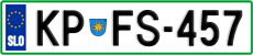 License plate of Slovenia, Cars