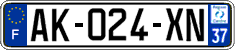 French license plate, SIV (ordinary)