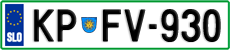 License plate of Slovenia, Cars