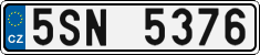 License plate of the Czech Republic, Cars (2001)