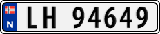 License plate of Norway, Cars
