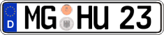 German license plate, Regular plates
