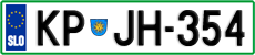 License plate of Slovenia, Cars