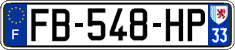 French license plate, SIV (ordinary)