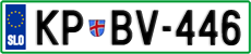 License plate of Slovenia, Cars