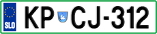 License plate of Slovenia, Cars