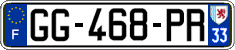 French license plate, SIV (ordinary)