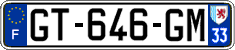 French license plate, SIV (ordinary)
