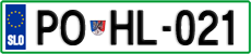 License plate of Slovenia, Cars