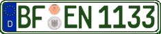 German license plate, Regular plates