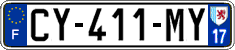 French license plate, SIV (ordinary)