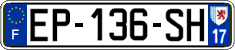 French license plate, SIV (ordinary)