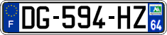 French license plate, SIV (ordinary)