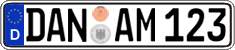 German license plate, Regular plates