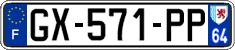 French license plate, SIV (ordinary)
