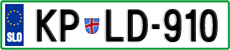 License plate of Slovenia, Cars