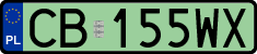 License plates of Poland, Electric vehicles