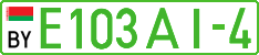 License plate Belarus, Electric vehicles (cars)