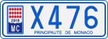 License plate of Monaco, Cars