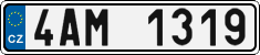 License plate of the Czech Republic, Cars (2001)