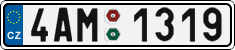 License plate of the Czech Republic, Cars (2001)