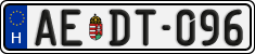 license plates of Hungary, Regular plates (2022)