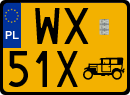 License plates of Poland, Oldtimers