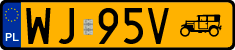 License plates of Poland, Oldtimers