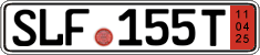 German license plate, Export transit plates