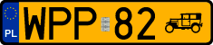 License plates of Poland, Oldtimers