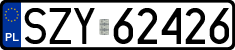 License plates of Poland, Regular car plates