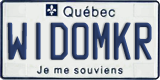 Quebec, Vanity Plates
