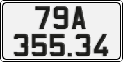 License plate of Vietnam, Cars