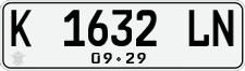 License plate of Indonesia, Regular plates