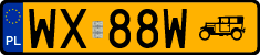License plates of Poland, Oldtimers