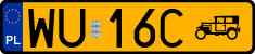 License plates of Poland, Oldtimers