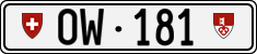 License plate of Switzerland, Cars