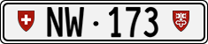 License plate of Switzerland, Cars