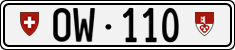 License plate of Switzerland, Cars