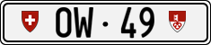 License plate of Switzerland, Cars