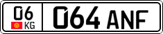 License plate of Kyrgyzstan, Private owners (2016)