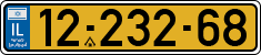 License plate of Israel, Regular plates