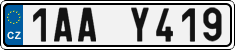 License plate of the Czech Republic, Cars (2001)