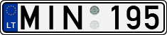 License plate of Lithuania, Cars