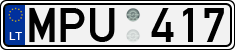 License plate of Lithuania, Cars