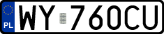 License plates of Poland, Regular car plates