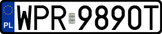 License plates of Poland, Regular car plates